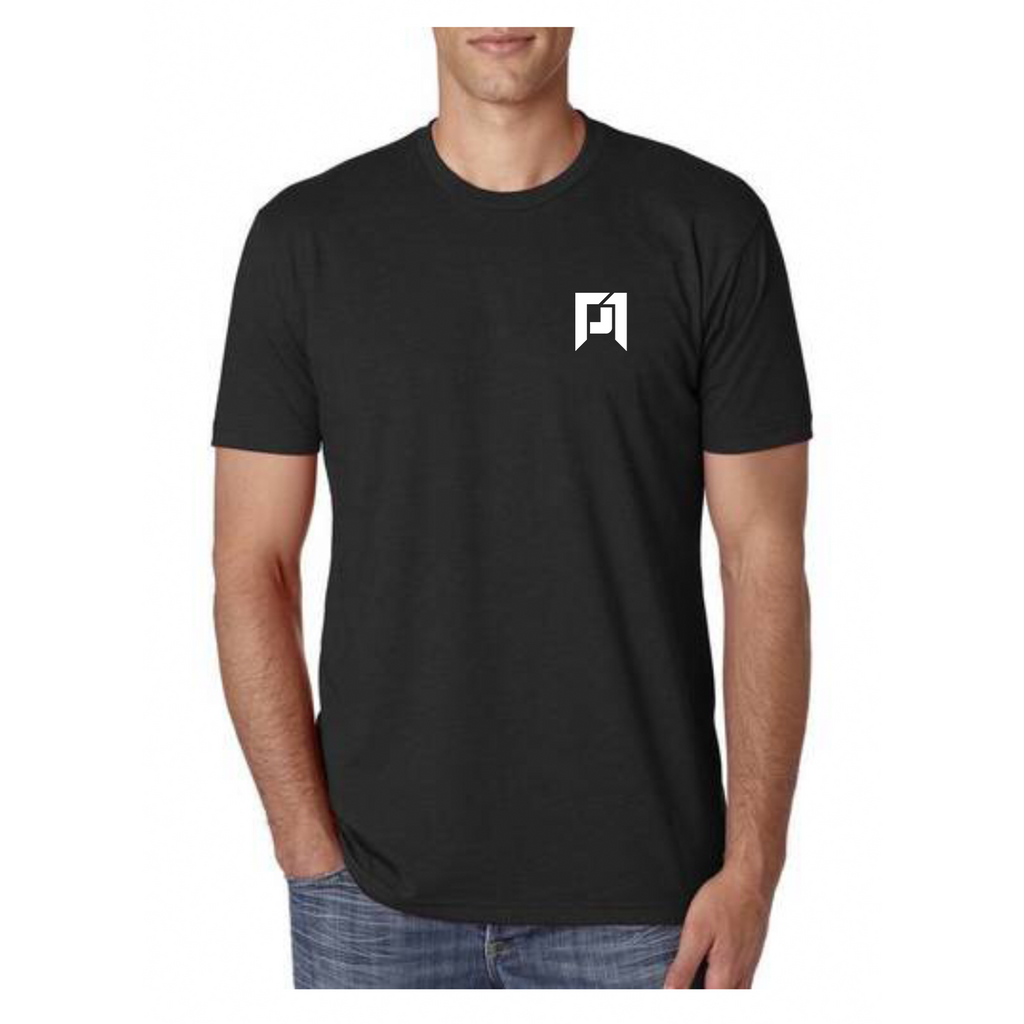 Traditional Black T Shirt w/ White P1 Logo